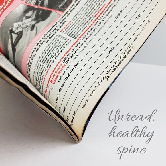 Rock Scene Spotlights Magazine Guns Roses Skid Row Posters Aug 1990 Unread Stock - Picture 7 of 11